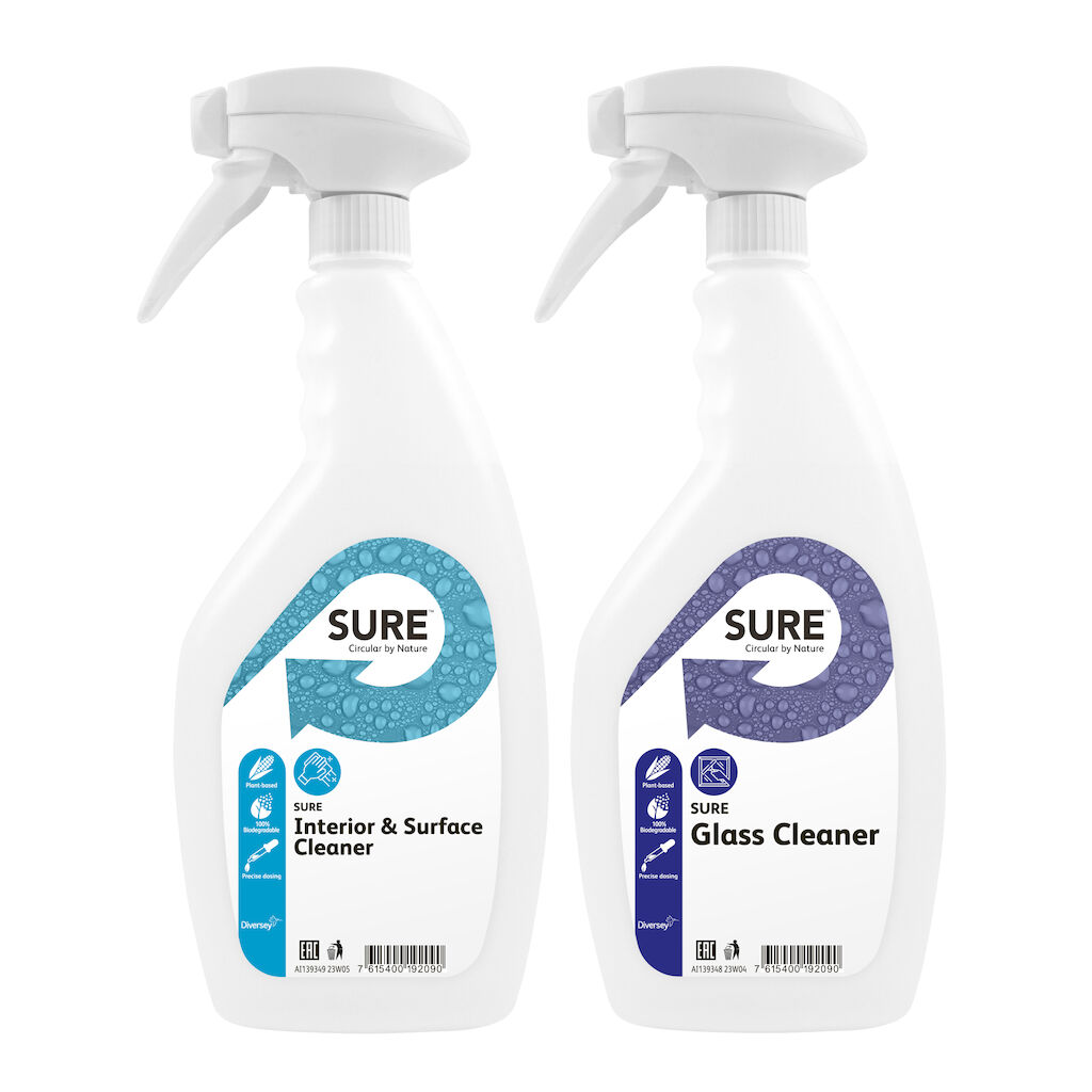 SURE Glass / Interior & Surface Cleaner Empty Spraybottles 6x6Buc. - Flacon de 750ml. cu pulverizator pentru SURE Glass & Surface Cleaner